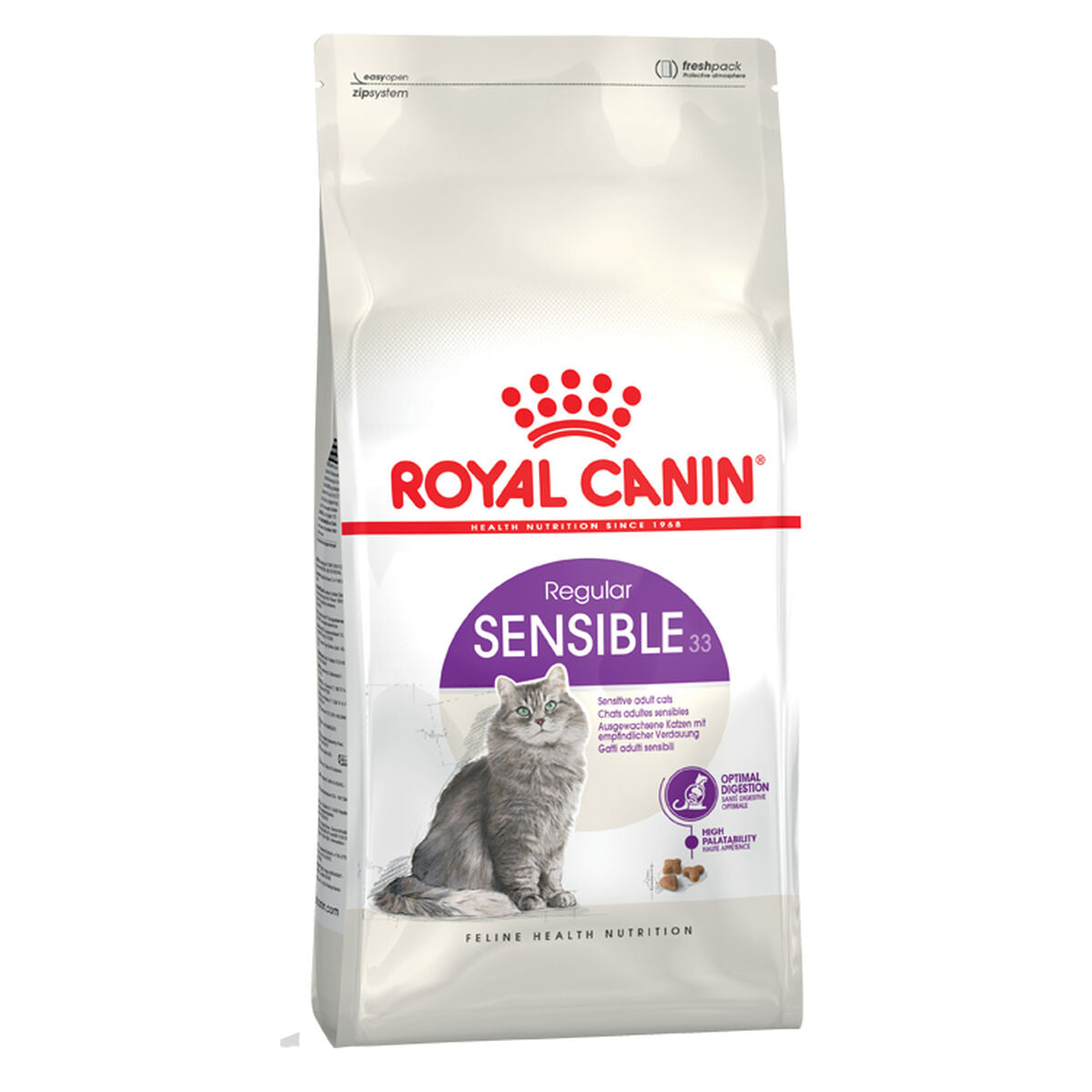 Aliments pour chat Royal Canin Sensible 33 Adulte Poulet Riz Oiseaux 4 Kg