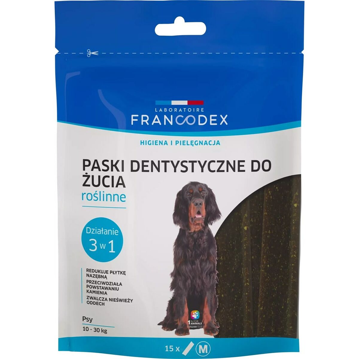 Snack pour chiens Francodex Dental Strips M Légumes 352,5 g
