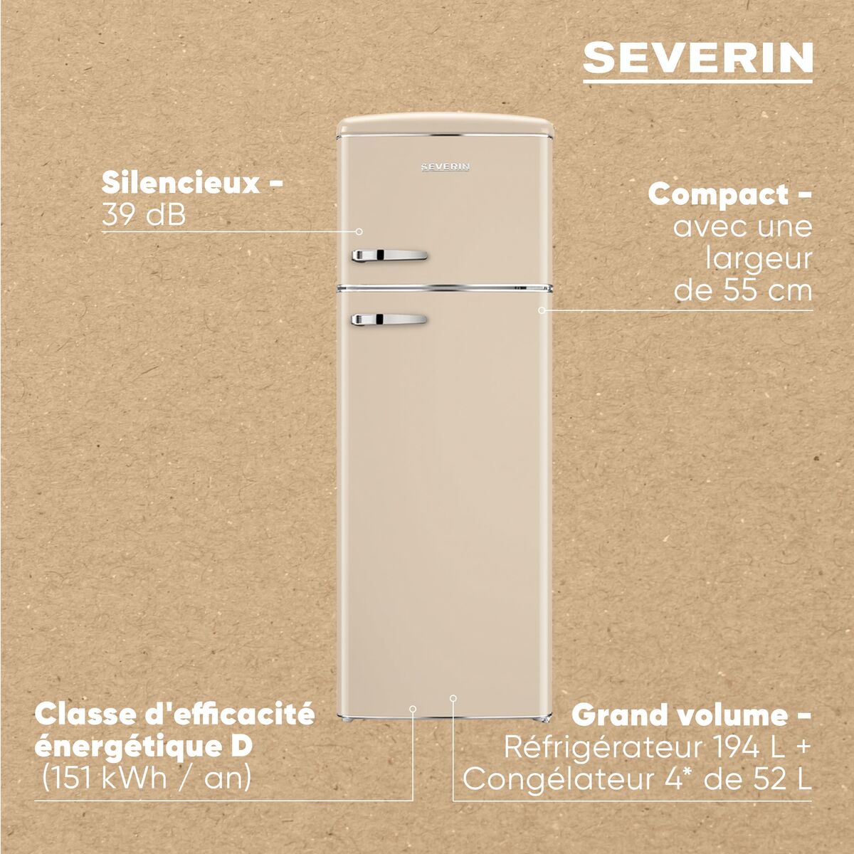 Réfrigérateur Combiné Severin RKG8985     167