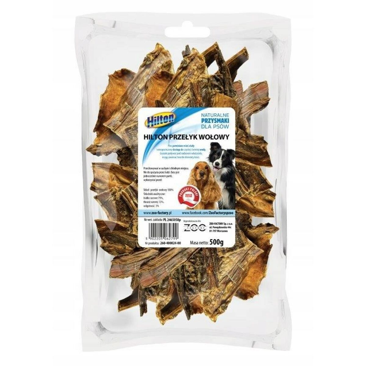 Snack pour chiens Hilton Viande de bœuf 500 g