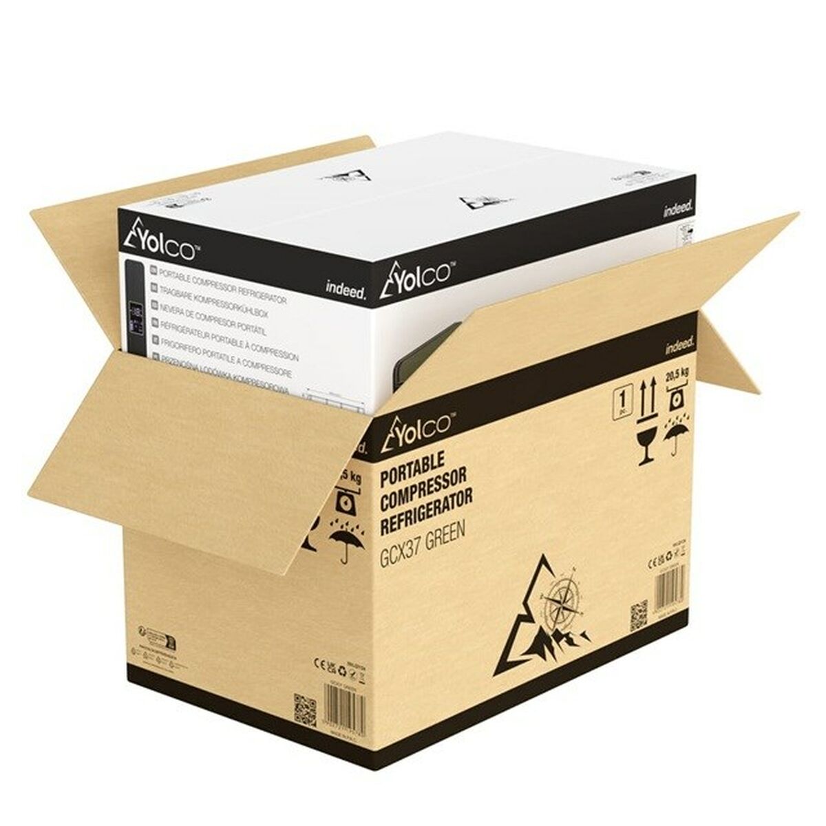 Mini réfrigérateur Yolco GCX37 Vert 50 W 37 L