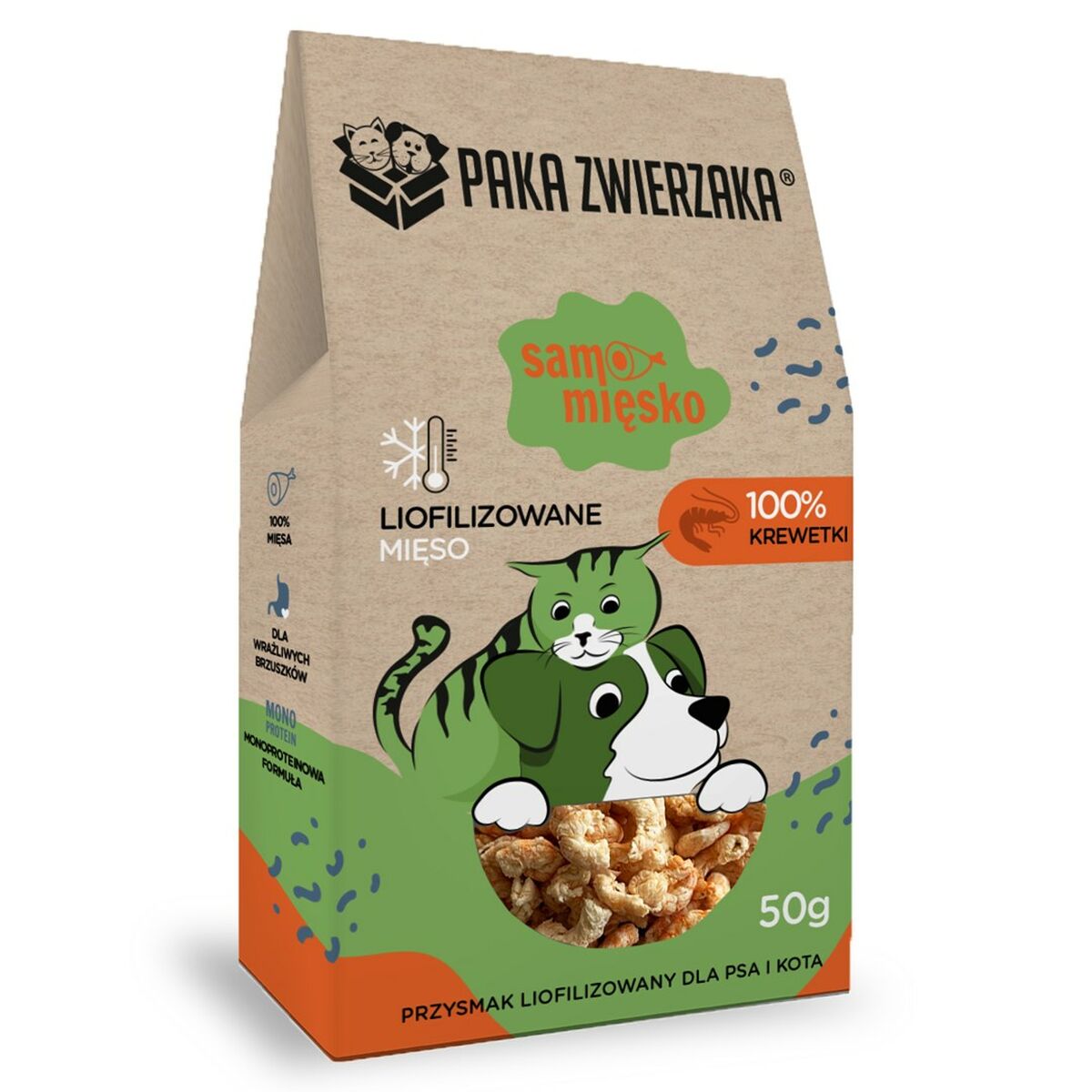 Snack pour chiens Paka Zwierzaka Crevettes 70 g