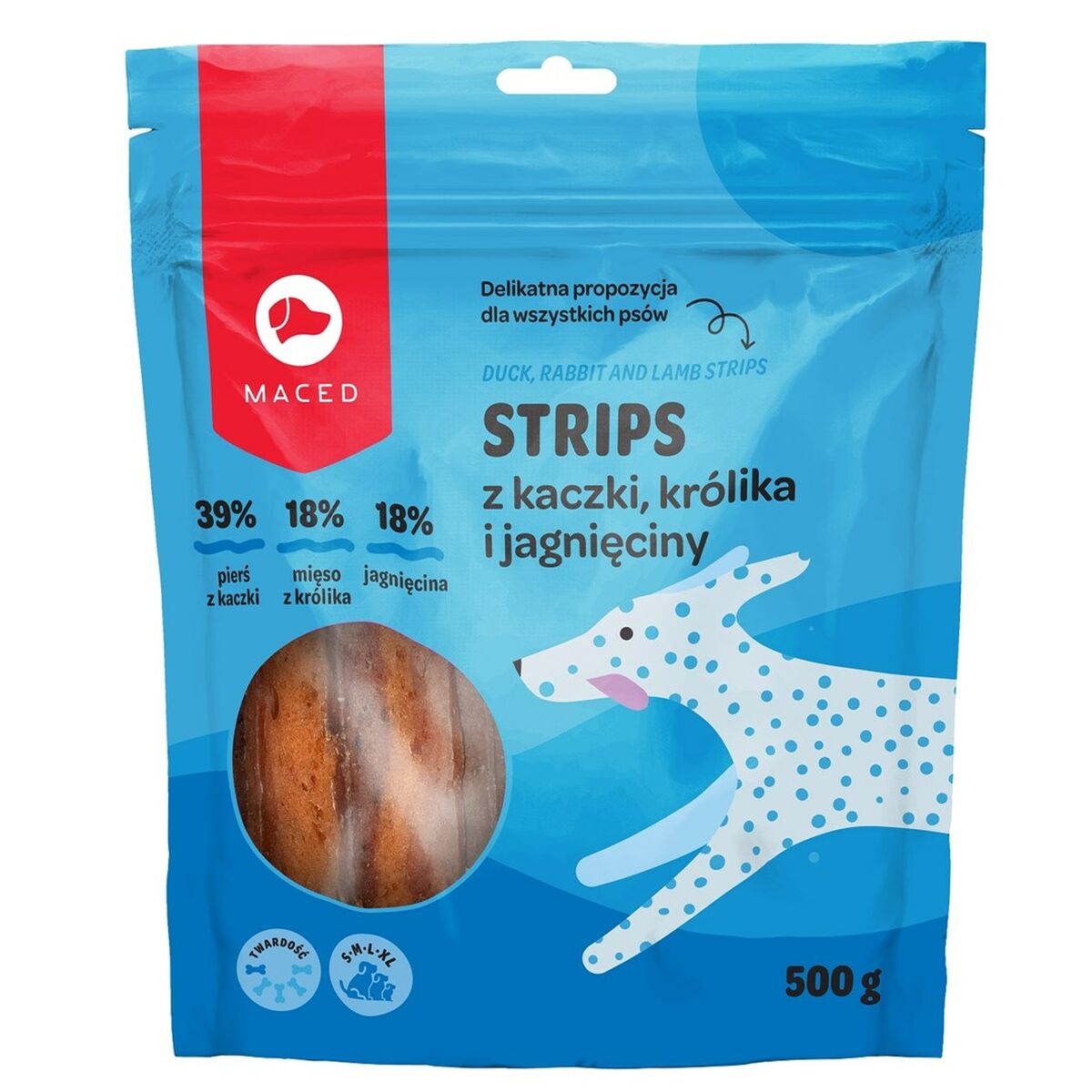 Snack pour chiens Maced Agneau Canard Lapin 500 g