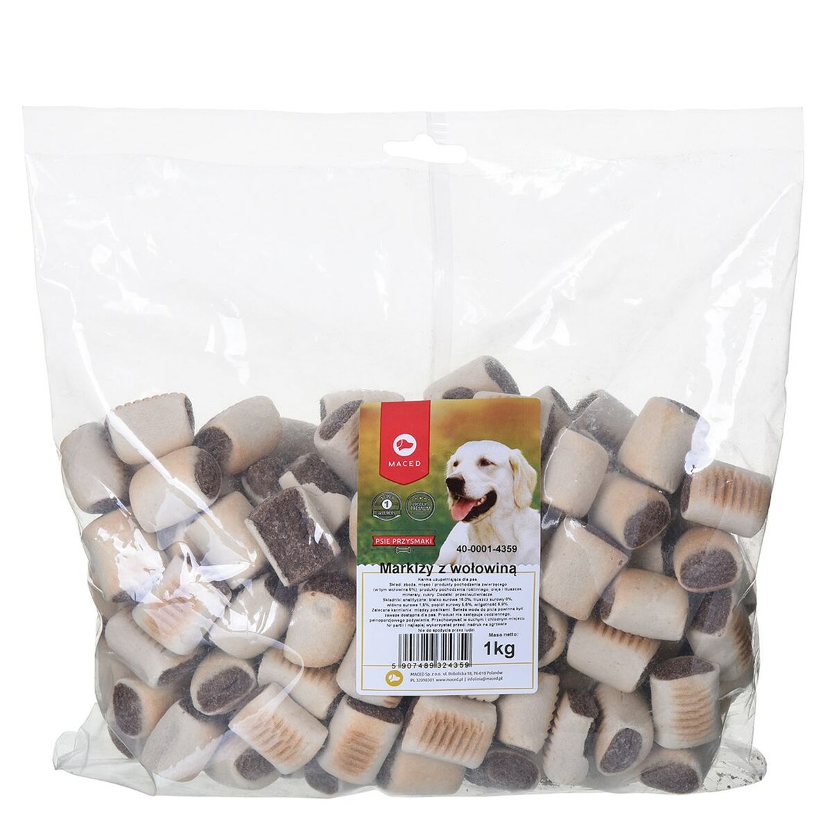 Snack pour chiens Maced Veau Viande de bœuf 1 kg