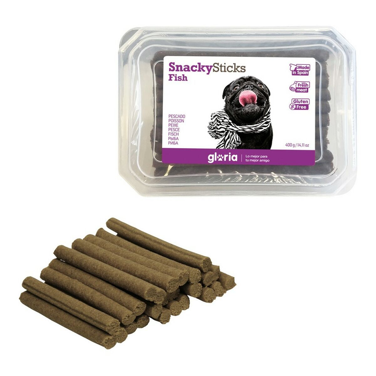 Snack pour chiens Gloria Snackys Sticks Poisson Bars