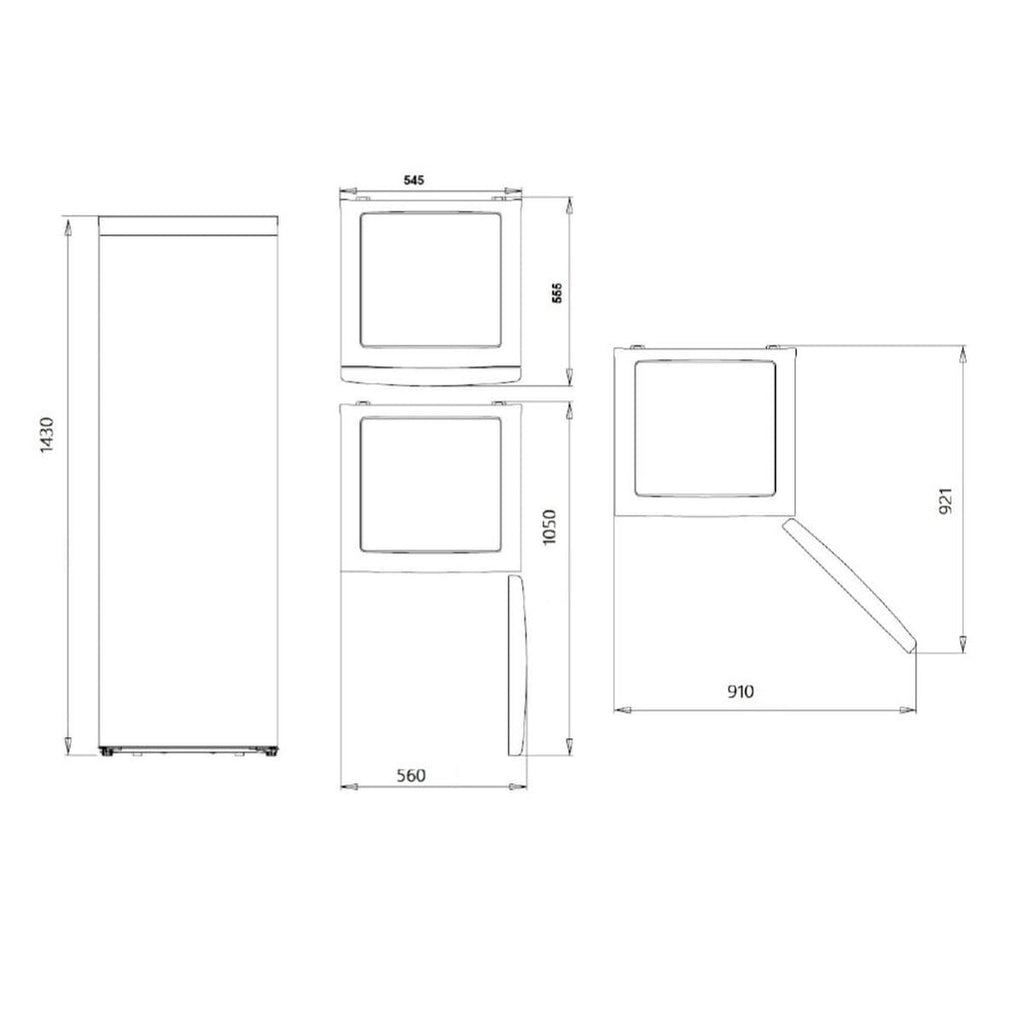Réfrigérateur Aspes AR145501E   143 Blanc 143 CM