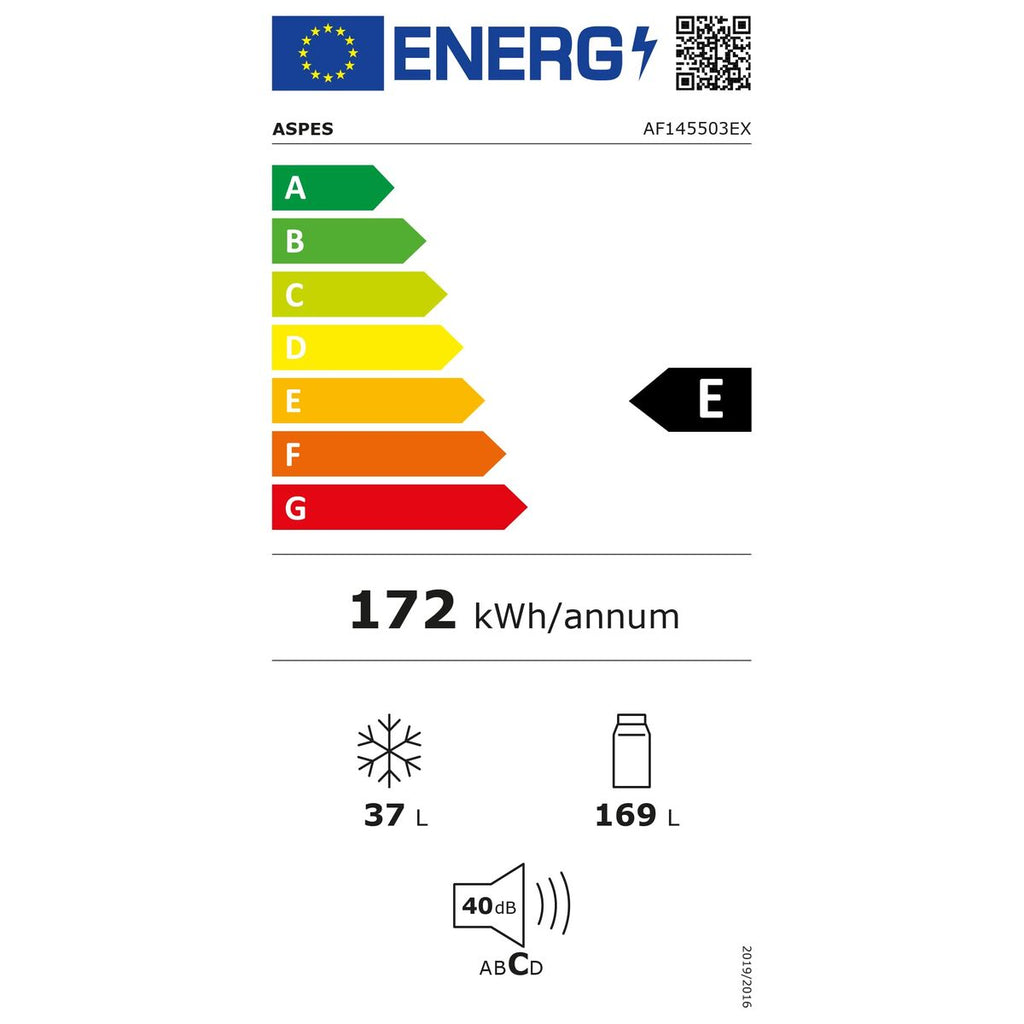 Réfrigérateur Combiné Aspes AF145503EX 143 206 L Acier