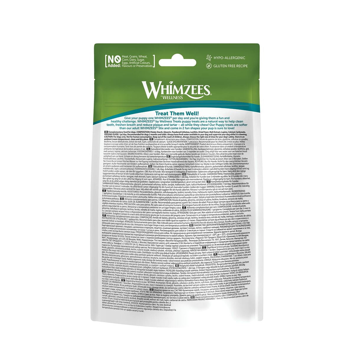 Snack pour chiens Whimzees Puppy XS/S Légumes