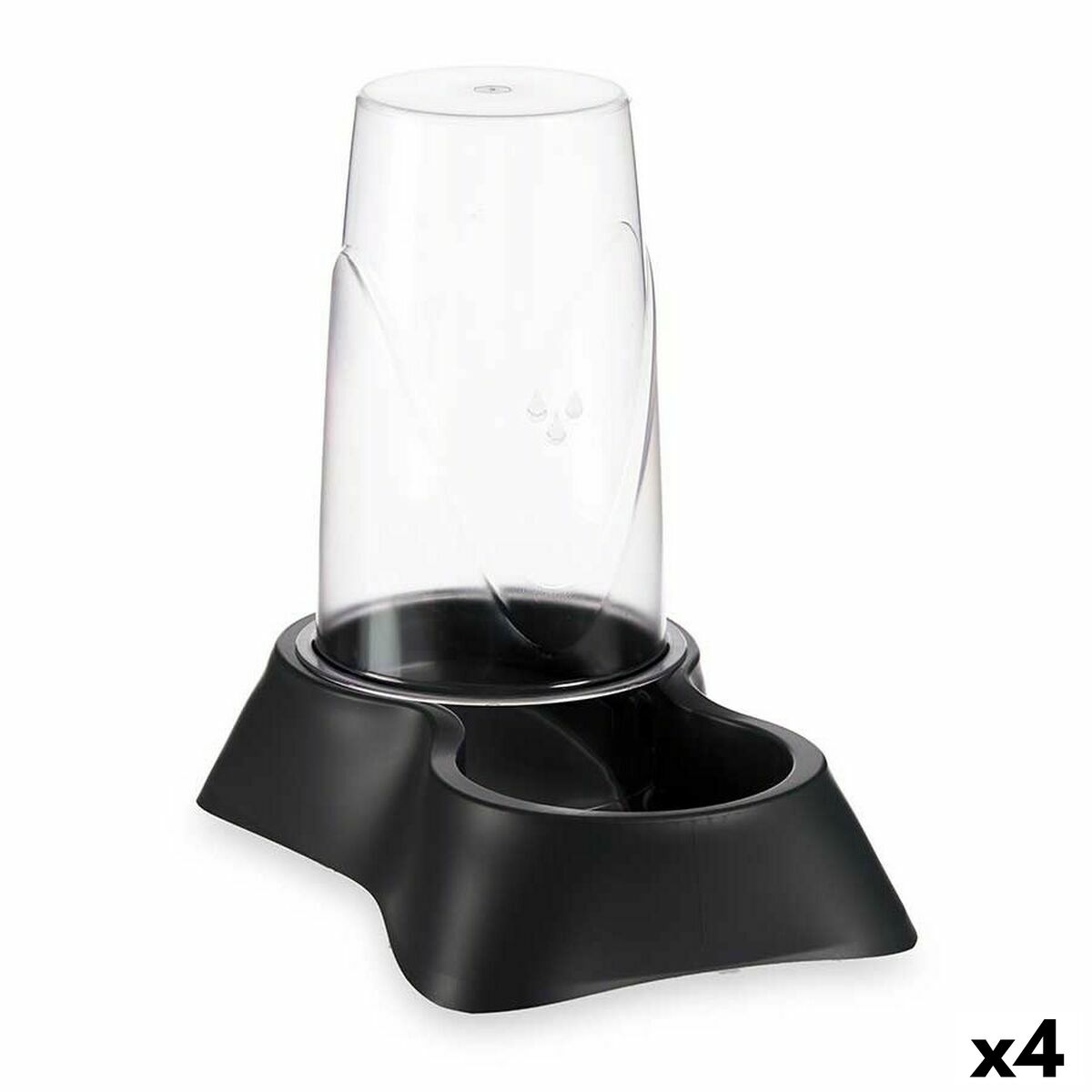 Mangeoir pour animaux Mascow Noir polypropylène 3,5 L 21,5 x 32,5 x 32,5 cm Distributeur (4 Unités)