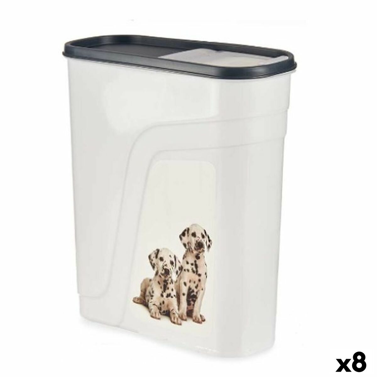 Distributeur Mascow Anthracite 4 L Animaux de compagnie (8 Unités)