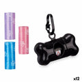 Distributeur de Sacs pour Animaux Domestiques Mascow Bleu Noir Rose Violet 9 x 21 x 4,5 cm Lot (12 Unités)