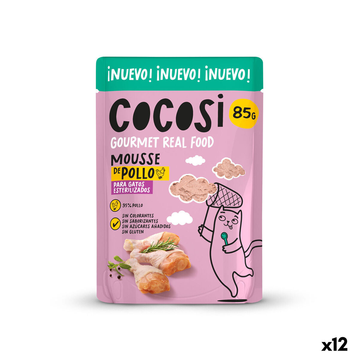 Aliments pour chat Cocosi Gourmet Real Food 80 g 12 Unités